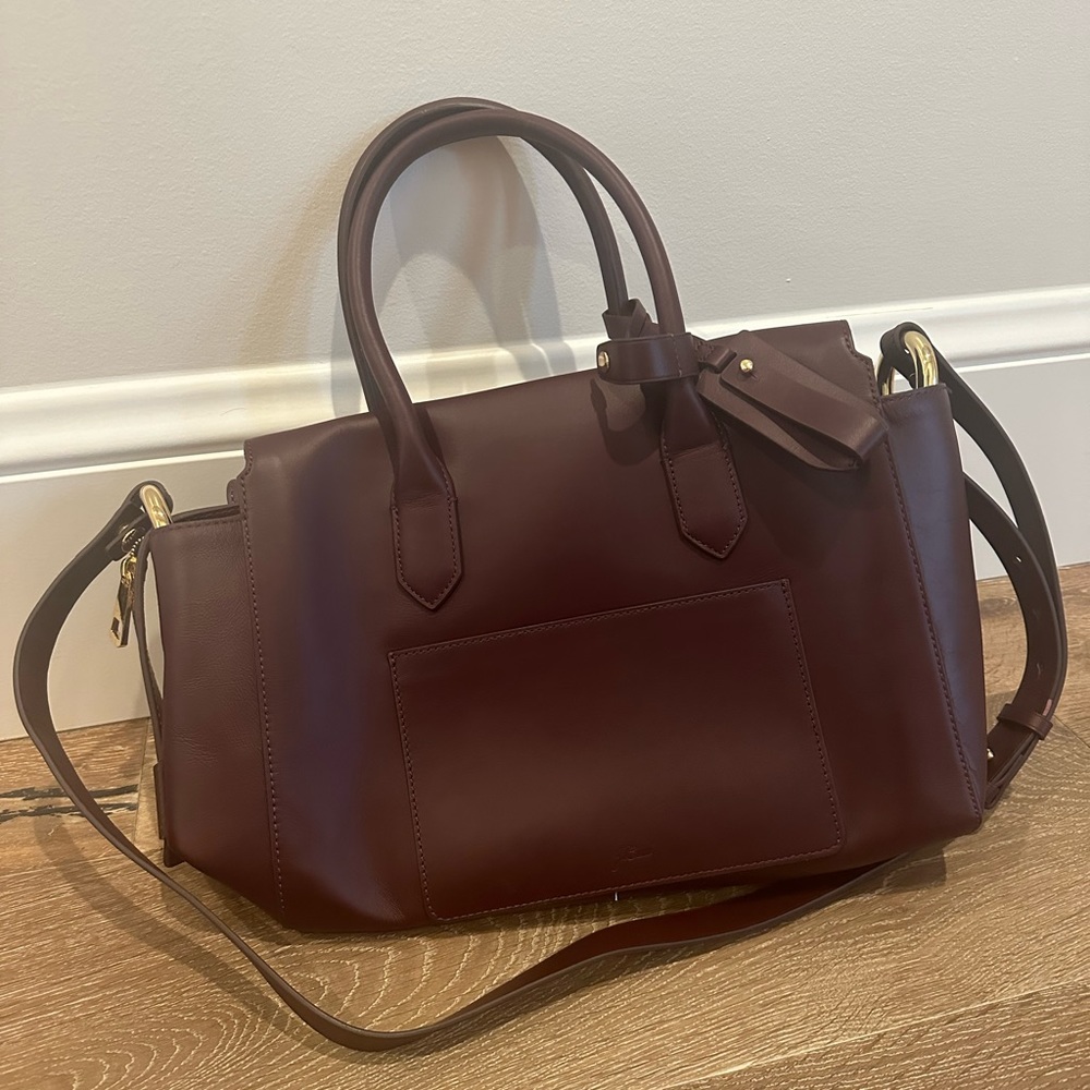 J. Crew Harper Large Satchel purse bag in Cabernet